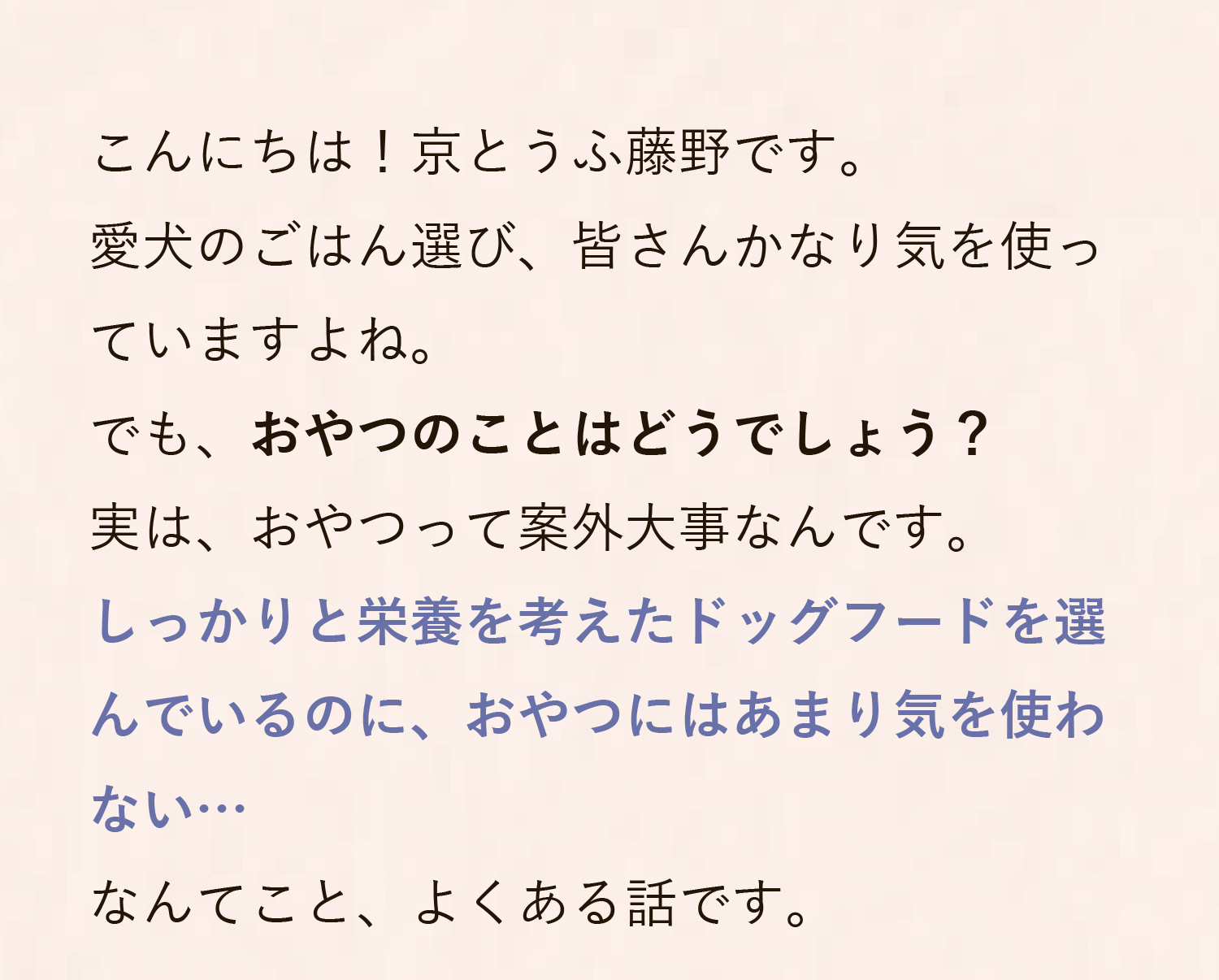 愛犬のおやつ選びには気を遣えていますか?